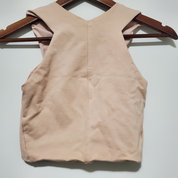 3/$25 H&M Halter Crop Top 4 Pinkish Brown/Beige - Picture 2 of 4